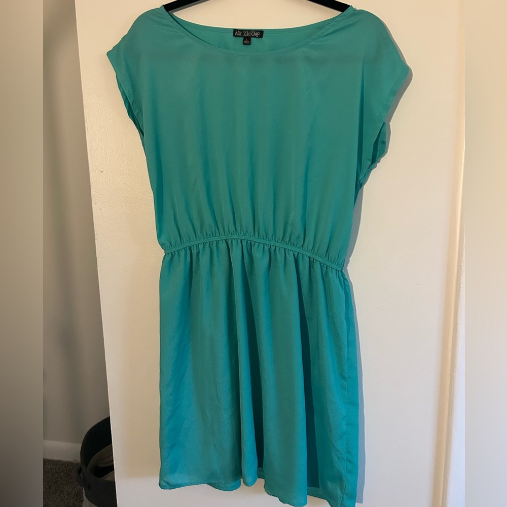 BeBop Aqua Blue Midi Dress Size Large